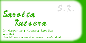 sarolta kutsera business card